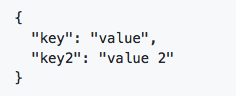 A screenshot of a JSON code sample without syntax highlighting.