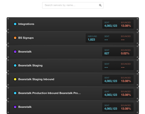 Here's what your server management page looks like in Postmark