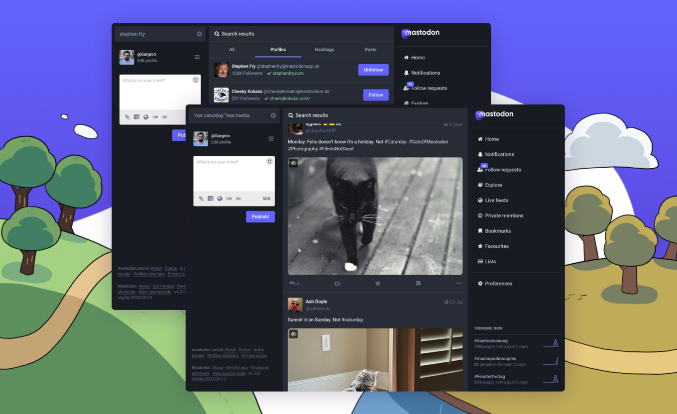 View of Mastodon 4.2